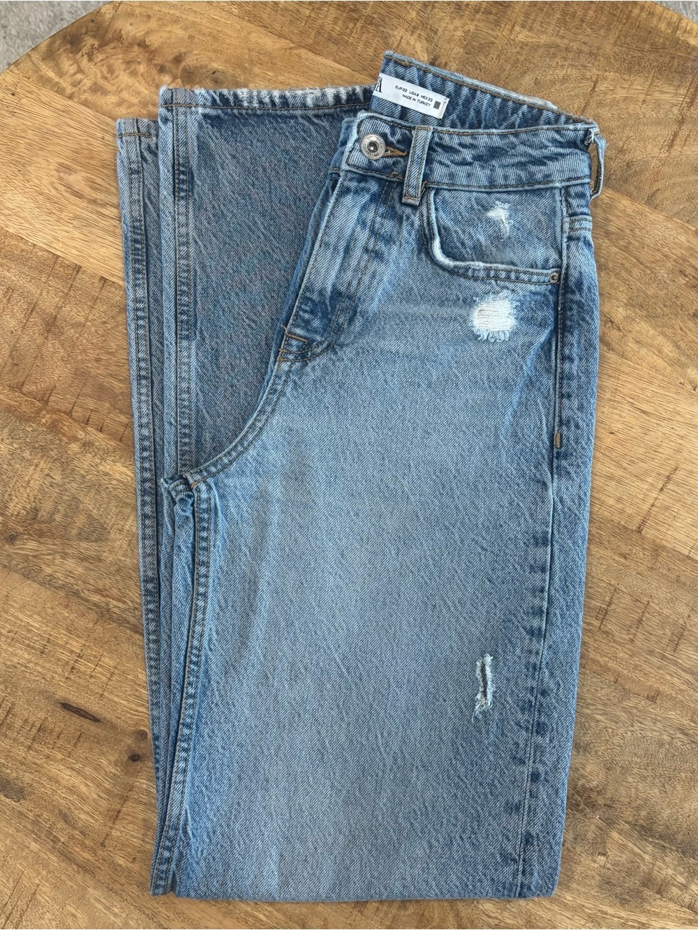 Zara Wide Leg High Rise Jeans